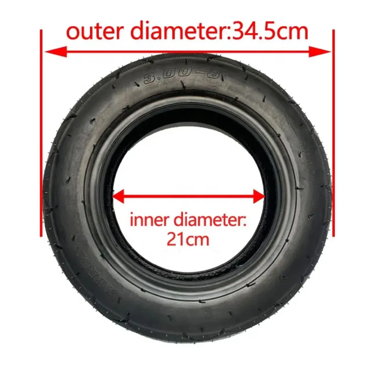 Anti-Slip and Wear-Resistant Electric Vehicle Tires 300-8 Tubeless Tires