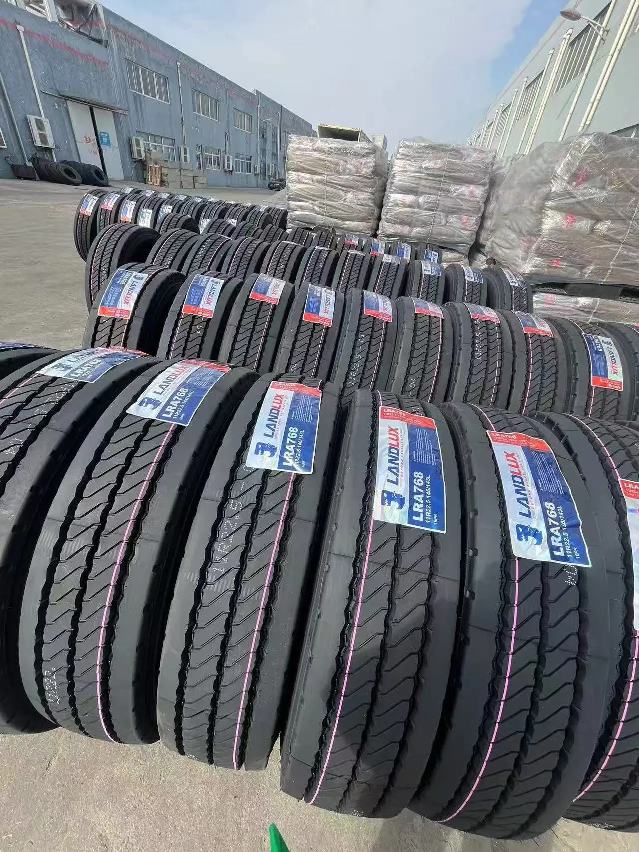 11r 22.5 285/75/24.5 295/75r22.5 Landlux Double Coin Brand Bulk Tire for Cars Heavy Duty Semi Low Profile Trailer Drive Steer Wholesale Truck Tire 295/75/22.5