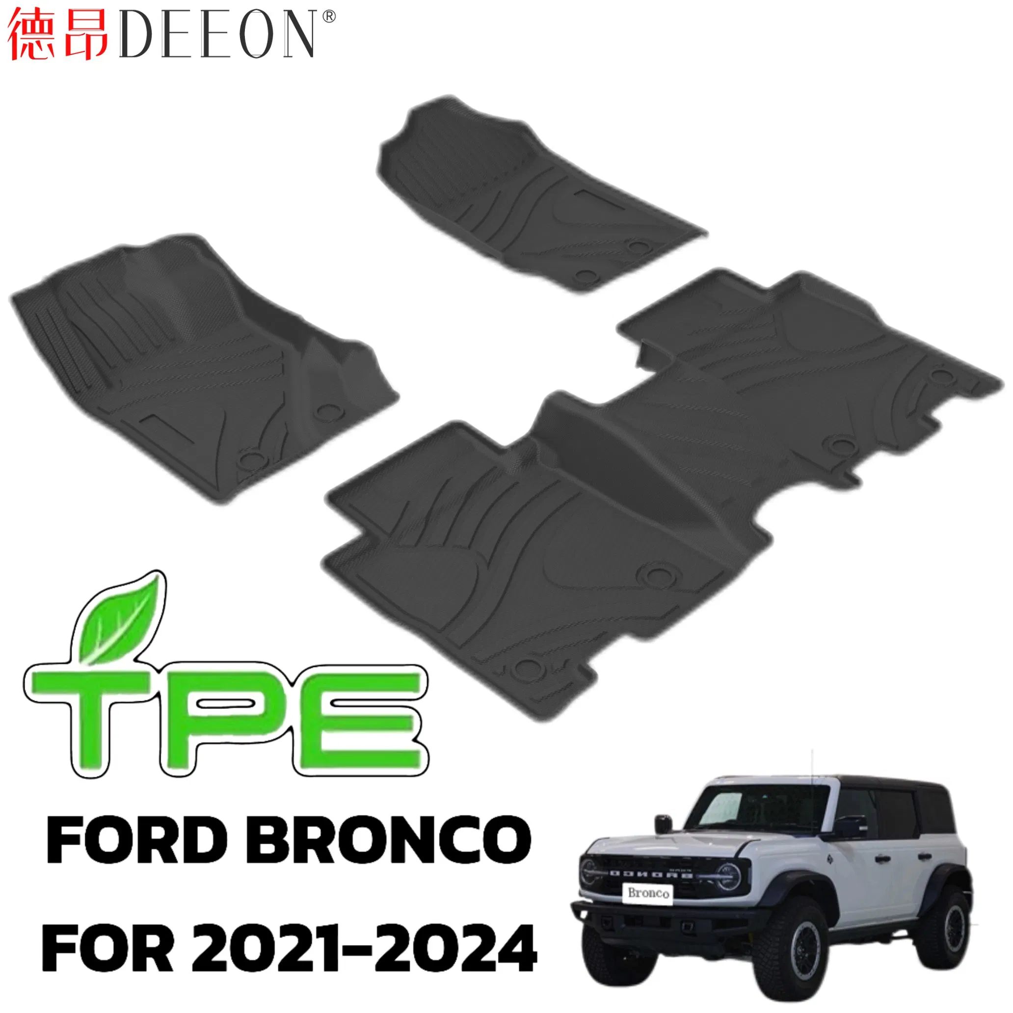 Alfombrilla de piso de TPE personalizada, accesorio para automóvil, alfombrilla para pies, alfombrilla de maletero para Ford