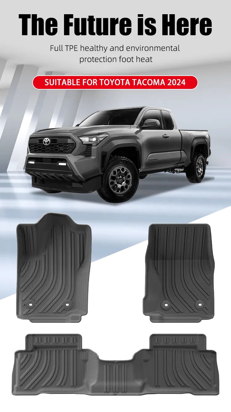Tapete de cubo trasero impermeable para Toyota Tacoma 2024