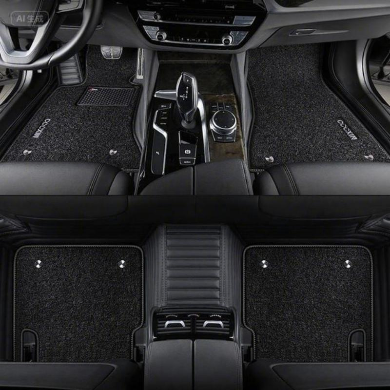 Alfombrillas de piso de cuero PVC impermeable premium 5D para Toyota Honda BMW