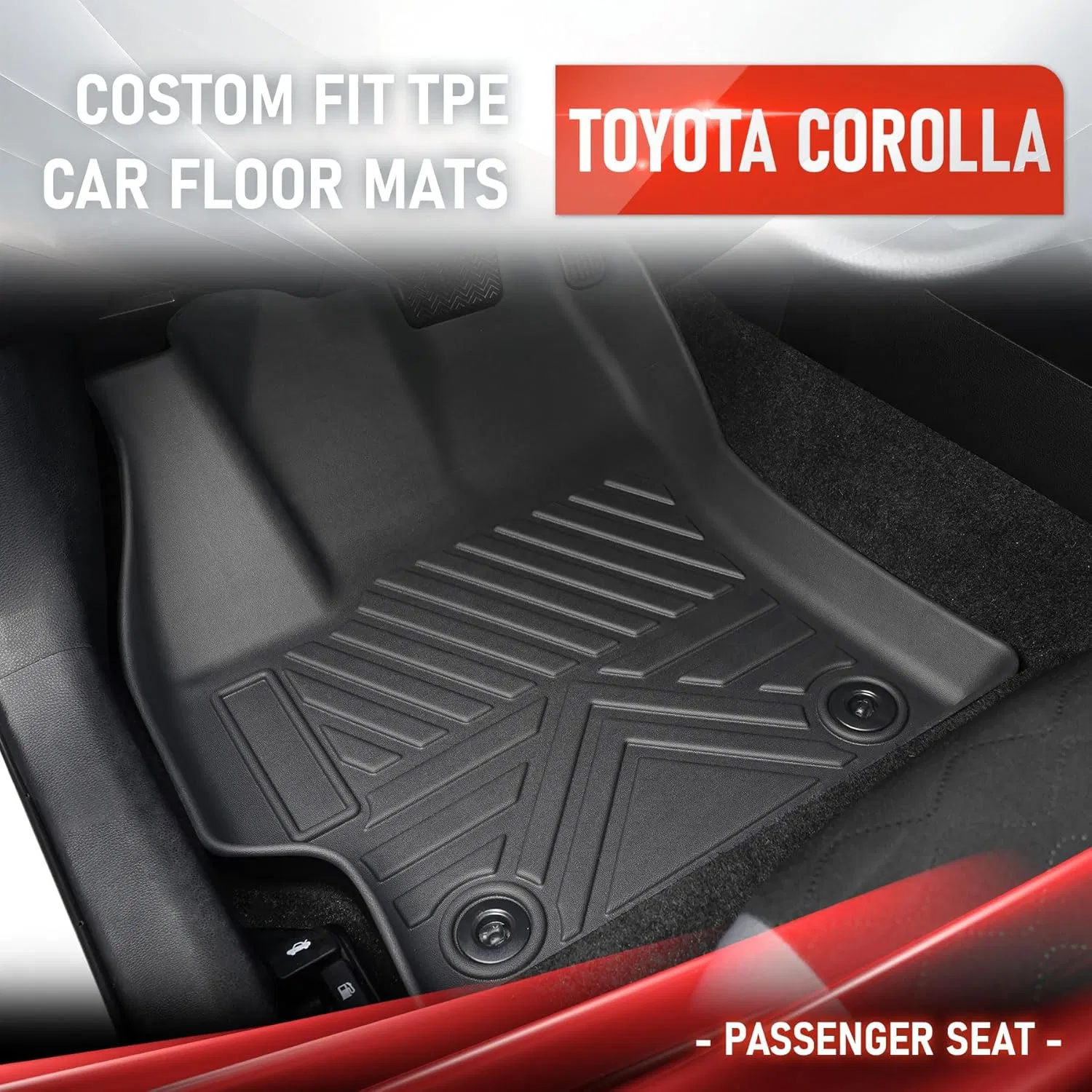 Alfombrilla de coche TPE para todas las estaciones de bajo precio, modelo universal para Toyota Corolla