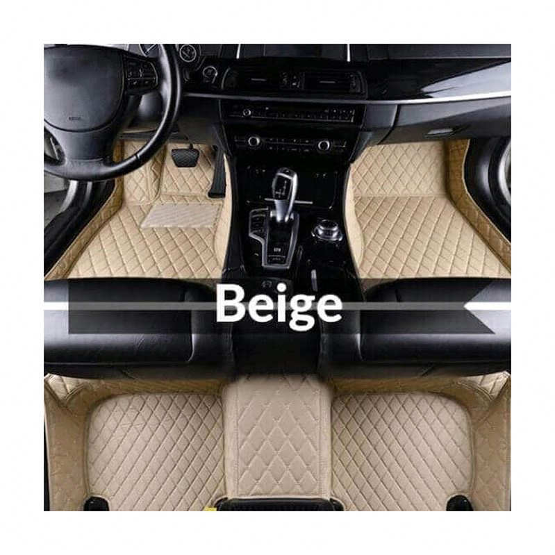 Suelo 5 Máquina de Fabricación Personalizada D Calentada Alfombra de Plástico TPR para Todo Clima Color Negro Diseñador Cuero Goma PCS Alfombrillas para Coche