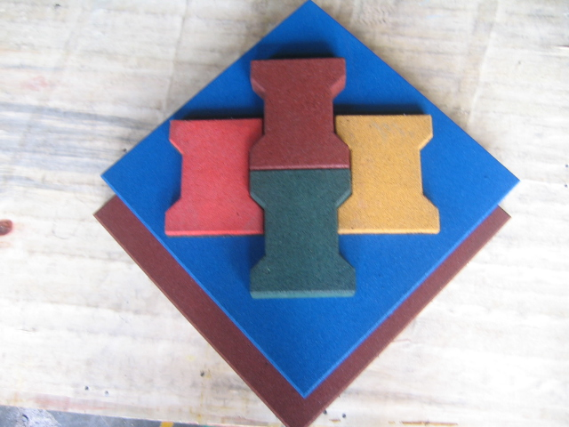 200X160mm Baldosa de goma de alta calidad en forma de hueso para perros, tipo H, mat de juego Lewis