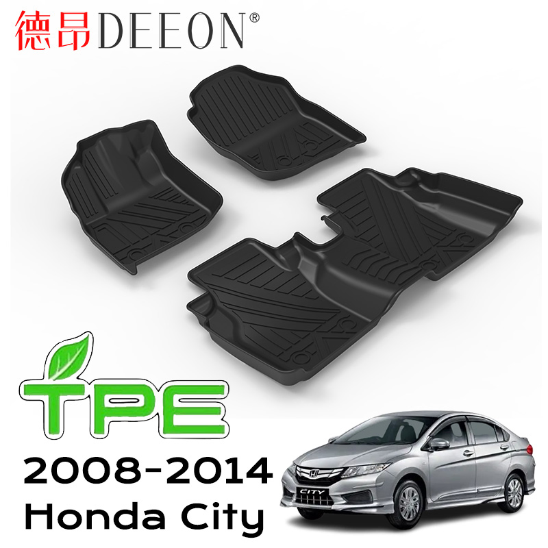 Alfombrilla de coche Deeon para 2008-2014 Honda City TPE 3D ecológica, impermeable y antideslizante