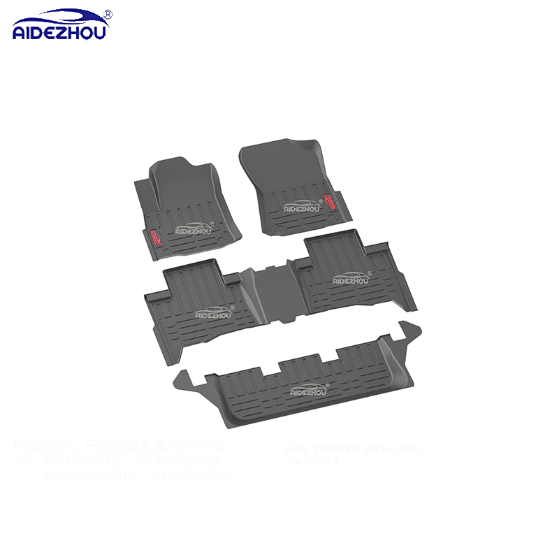 Alfombrilla impermeable para automóvil Toyota Fortuner Highlander Prado 4runner 7 asiento