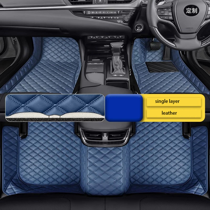 Alfombrillas de piso de cuero PVC impermeable premium 5D para Toyota Honda BMW