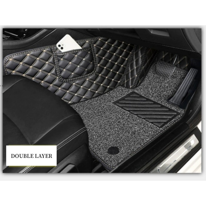 1 Juego 3D Alfombrillas de goma para automóvil de doble capa, protección para todas las condiciones climáticas, totalmente cubiertas y antideslizantes para Honda Zrv Rhd