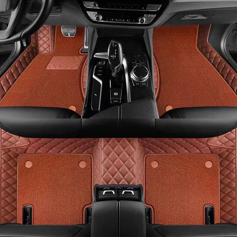 Alfombrillas de coche diseñadas especialmente, asiento del conductor, asiento del pasajero, cojín del asiento trasero, cuero personalizado de cobertura completa