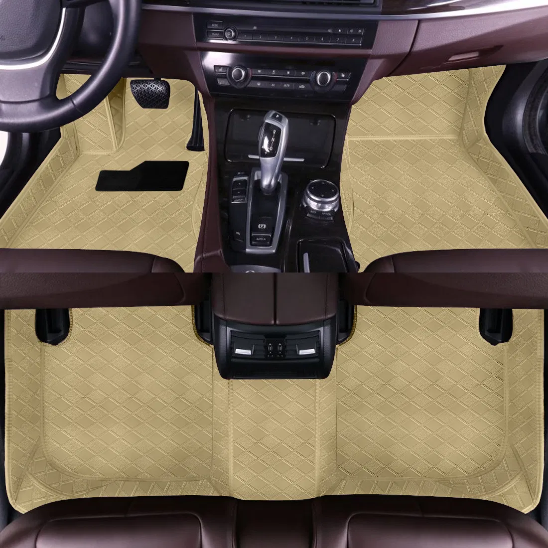 Accesorios de Coche Todo Clima 3D Juego Completo de Alfombrillas de Cuero para el Suelo Protector de la Parte Trasera del Asiento y del Cargador para BMW X4 G02 2019-2025 Alfombrillas Personalizadas de Alta Calidad