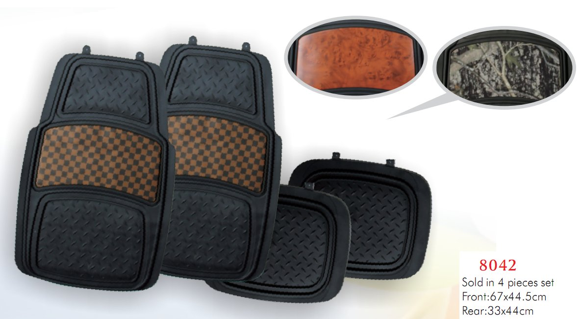 Alfombrilla de coche de PVC de alta resistencia tipo universal 4 PCS por juego