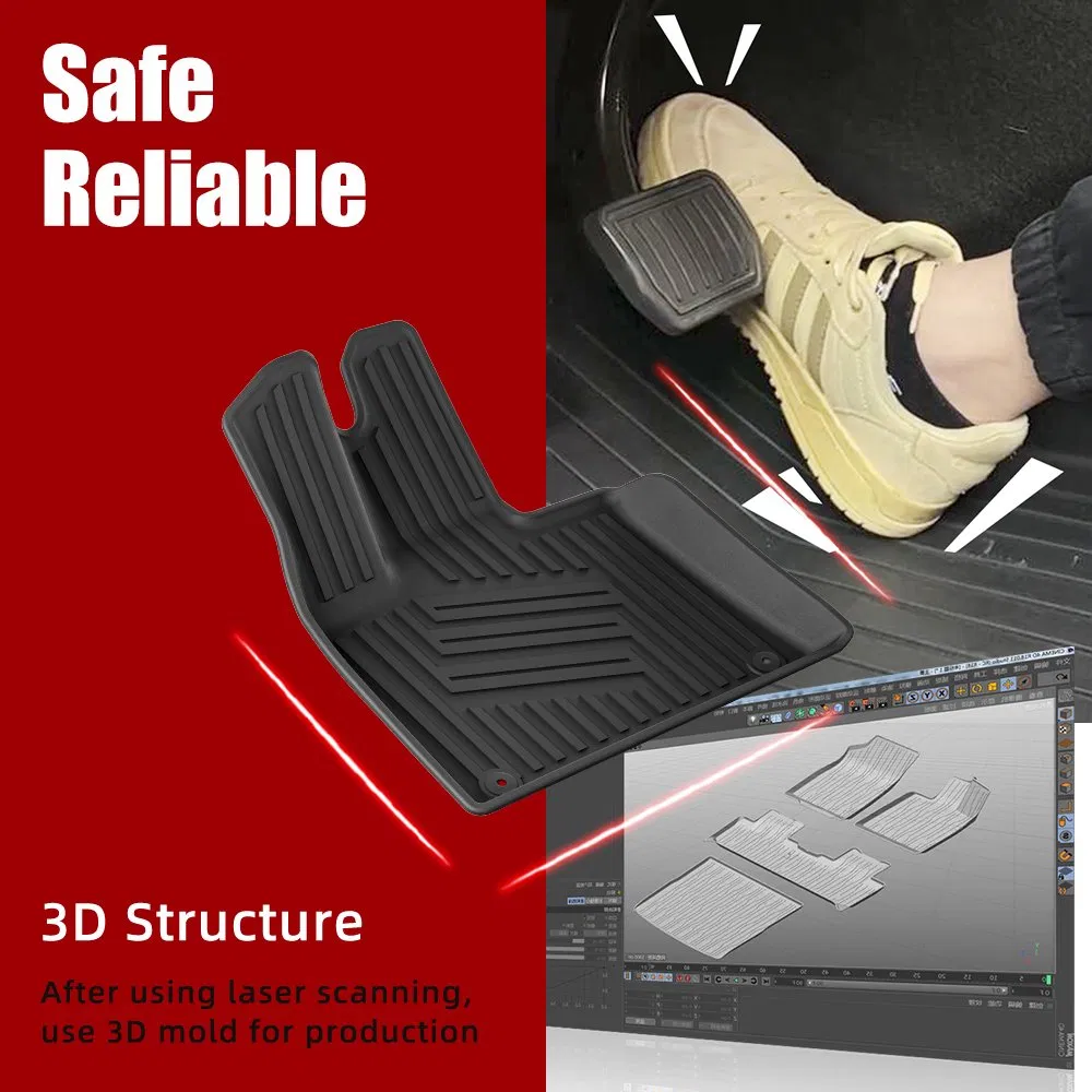 Nuevas Llegadas Alfombrilla de Coche a Prueba de Polvo Fácil de Limpiar TPE 3D Alfombrilla de Suelo para Zeekr 009 2024 6/7 Asientos