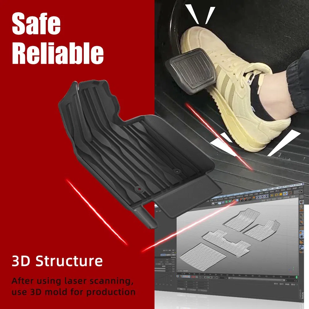 Venta Caliente TPE 3D Alfombrilla de Coche Impermeable Antideslizante para Byd Qin Plus 2025 EV