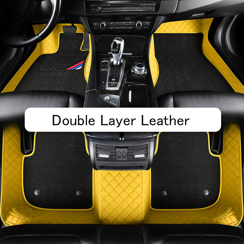 Alfombrillas de coche de lujo de cuero para VW Volkswagen Touareg Deluxe 2011-2018 impermeables y antideslizantes