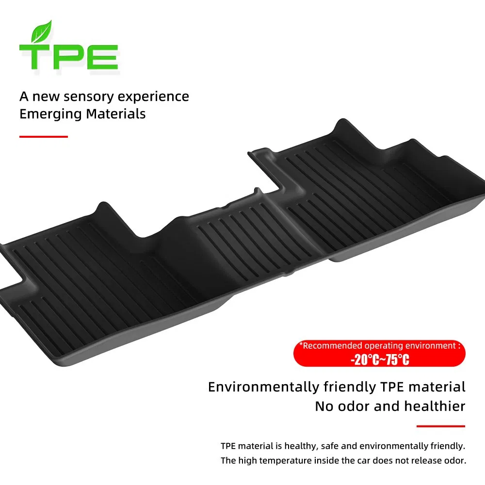 Alfombrilla de maletero trasero impermeable de alta calidad 3D revestimientos de piso TPE alfombrilla de maletero a prueba de polvo para Mitsubishi Outlander 2023-2024 5 asientos
