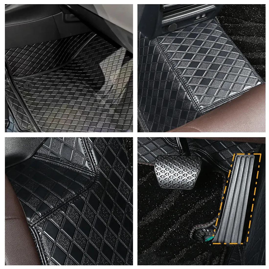 Accesorios de Coche Todo Clima 3D Juego Completo de Cuero Decoración de Coches Protector de Carga de Respaldo de Asiento Trasero Alfombrilla de Suelo para BMW X4 G02 2019-2025