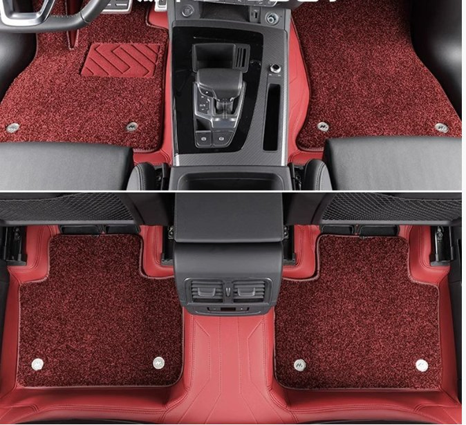 Alfombrillas de coche diseñadas especialmente, asiento del conductor, asiento del pasajero, cojín del asiento trasero, cuero personalizado de cobertura completa