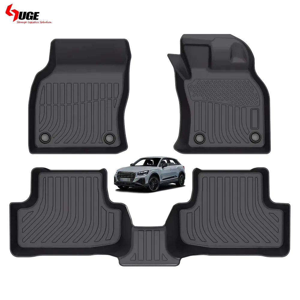Alfombrillas de lujo duraderas para coches, revestimientos de TPE para Audi Q2 Q3