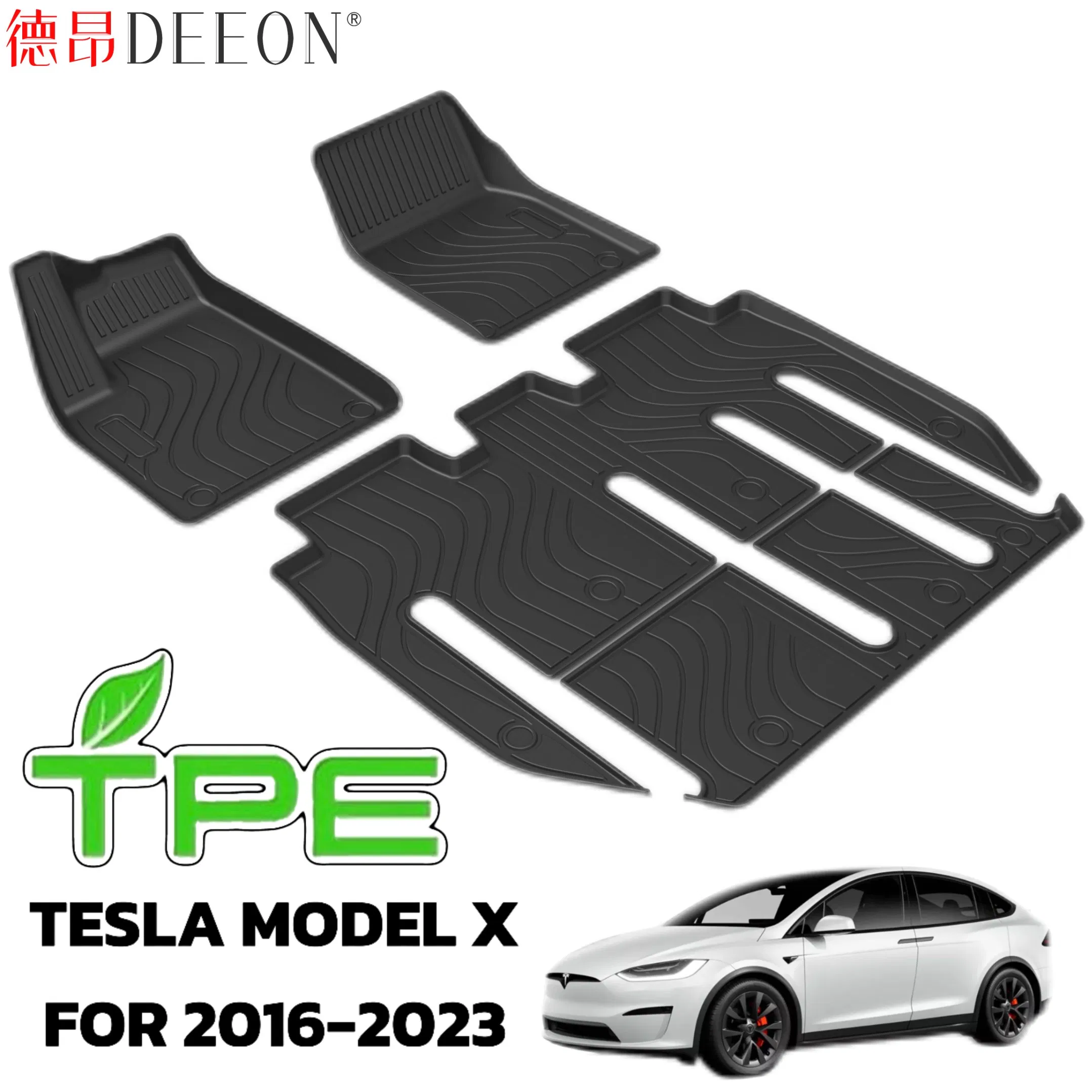 Alfombrilla de coche ecológica de TPE, accesorio para automóvil, alfombrilla para pies, alfombrilla de maletero para Tesla