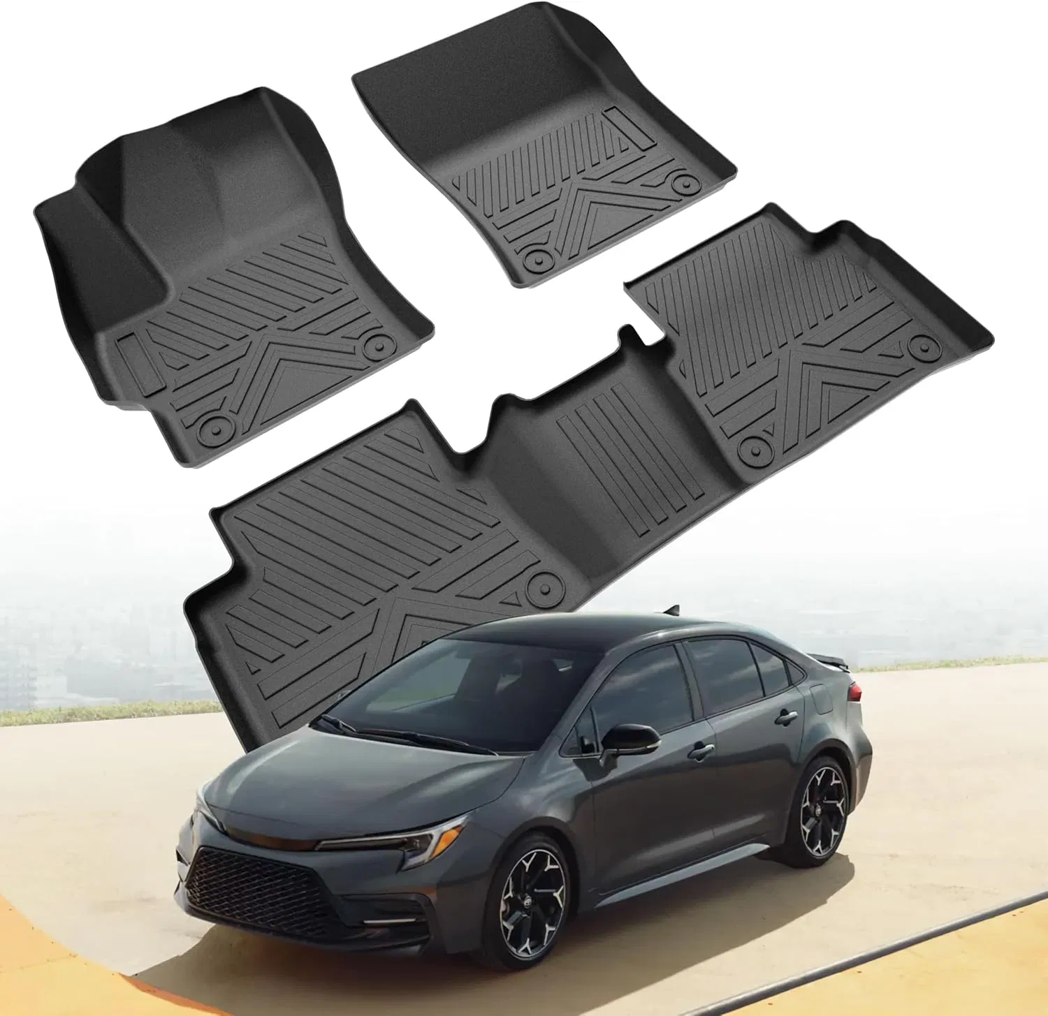 Alfombrilla de coche TPE para todas las estaciones de bajo precio, modelo universal para Toyota Corolla