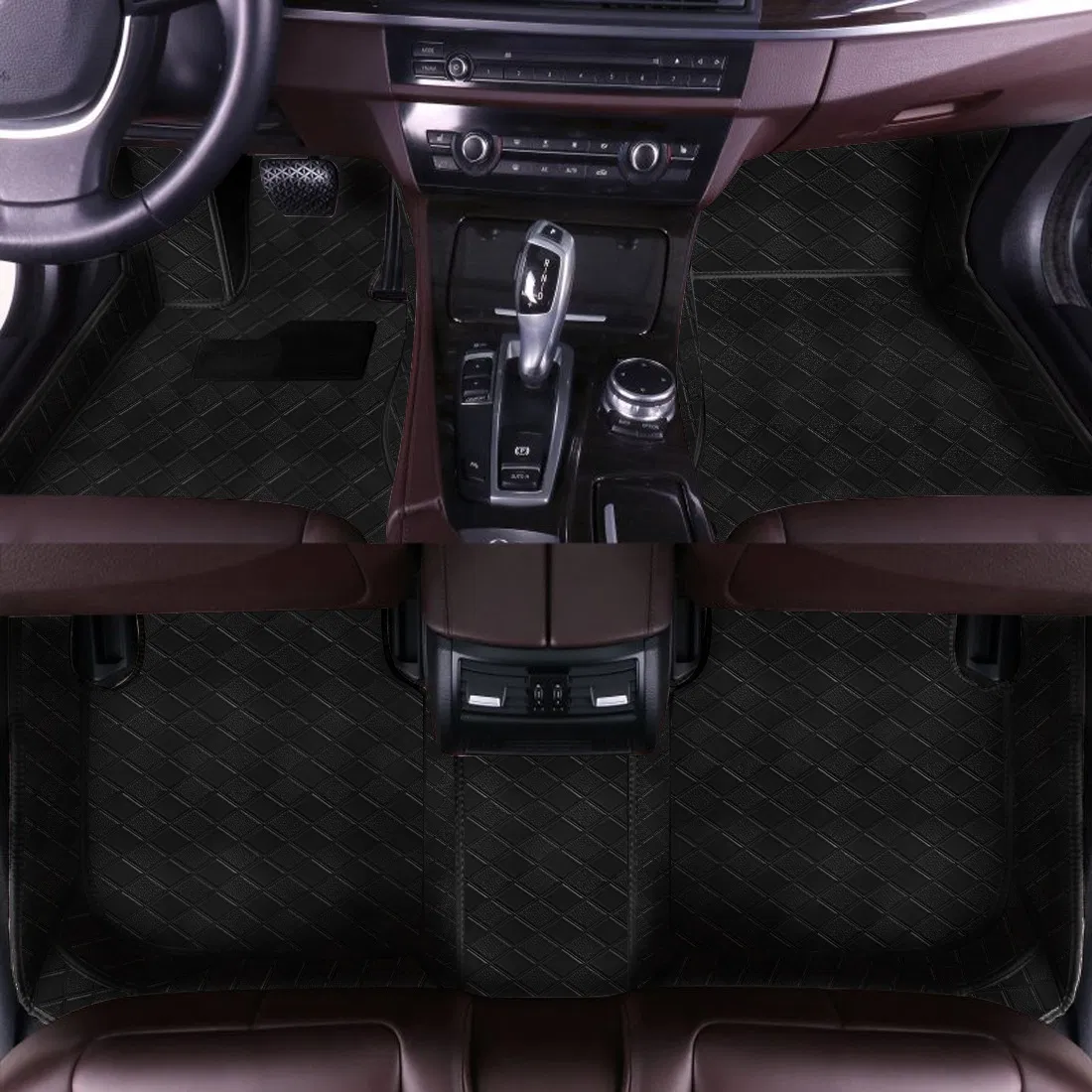 Accesorios de Coche Todo Clima 3D Juego Completo de Alfombrillas de Cuero para el Suelo Protector de la Parte Trasera del Asiento y del Cargador para BMW X4 G02 2019-2025 Alfombrillas Personalizadas de Alta Calidad