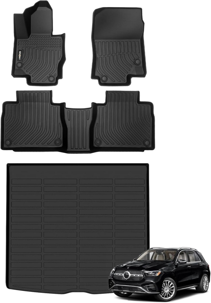 Alfombrillas de TPE y forro de carga para 2020-2026 Mercedes Benz Gle 350/450 alfombrillas de coche ecológicas y aptas para todas las condiciones climáticas