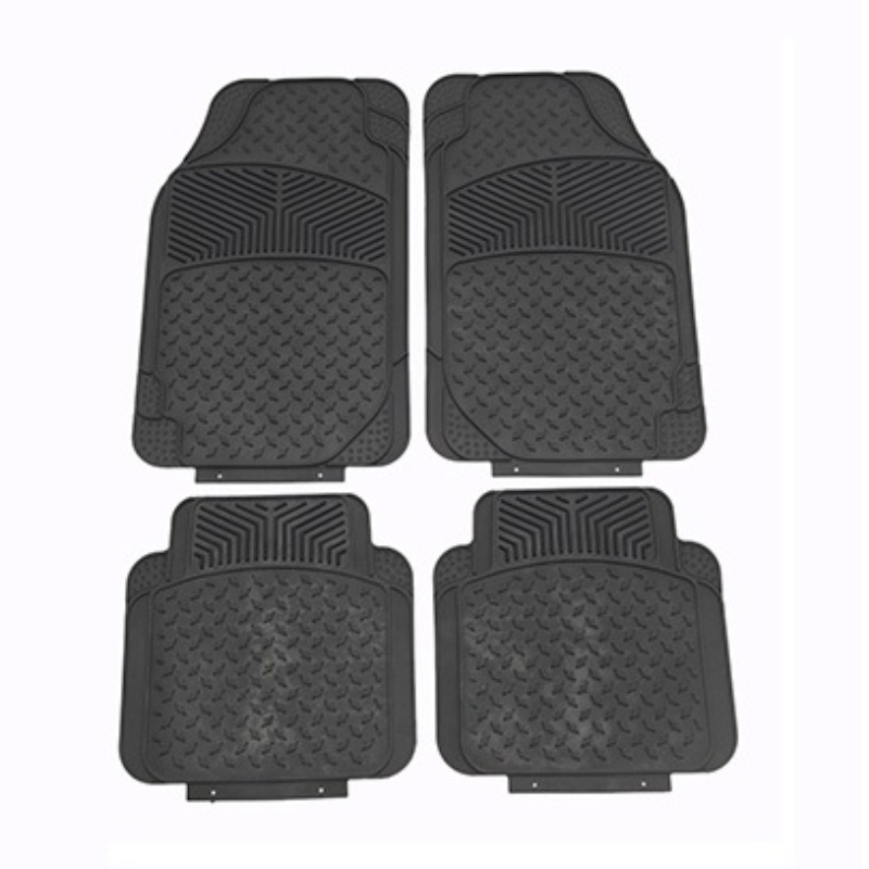 Mats de Piso de Goma Universal para Automóviles 4PCS-All Protección contra el Clima - Ajuste Semi Personalizable Recortable