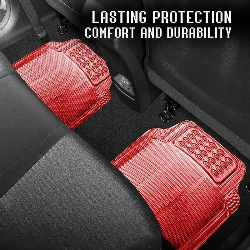 Juego Universal de Alfombrillas de Aluminio para Auto Color Púrpura Decoración Interior de Piso Popular 4 Pieza Alfombrillas de PVC para Auto
