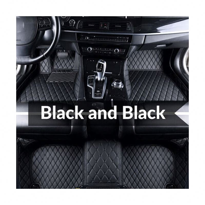 Suelo 5 Máquina de Fabricación Personalizada D Calentada Alfombra de Plástico TPR para Todo Clima Color Negro Diseñador Cuero Goma PCS Alfombrillas para Coche