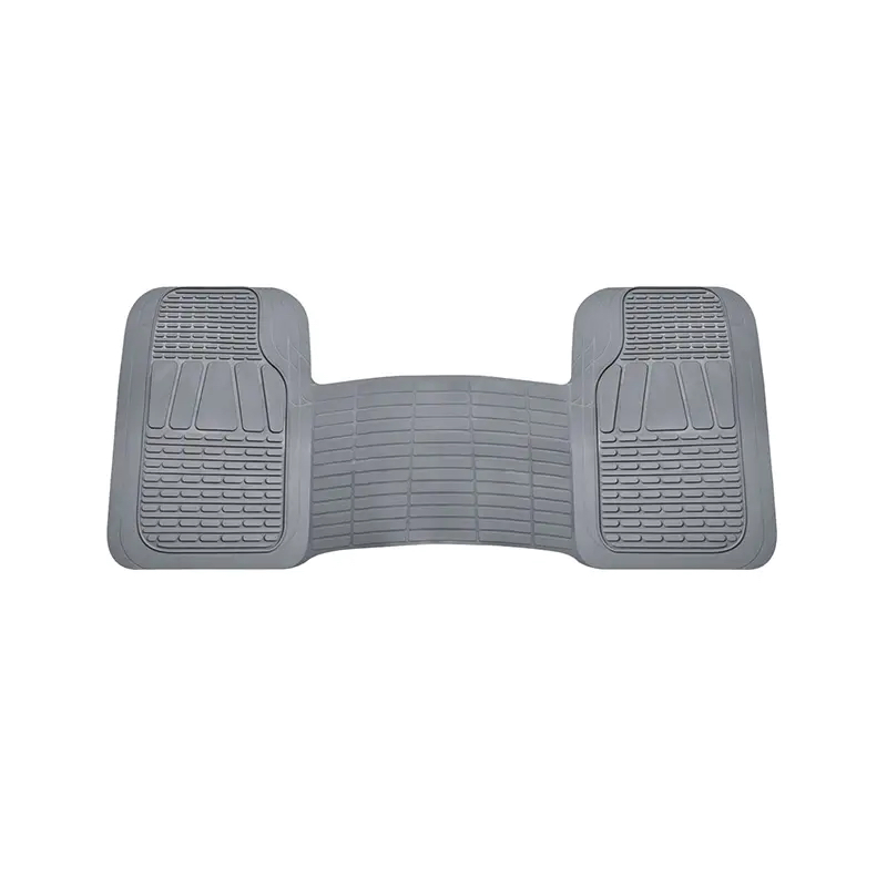 Tapete de piso de coche, tapete de goma trasero, forro gris, tapete de asiento