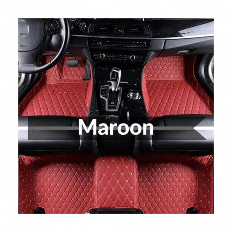 3D Logo Impreso Marca Rojo Material Papel Caucho 5D Alfombrillas de Coche de Anime de Látex