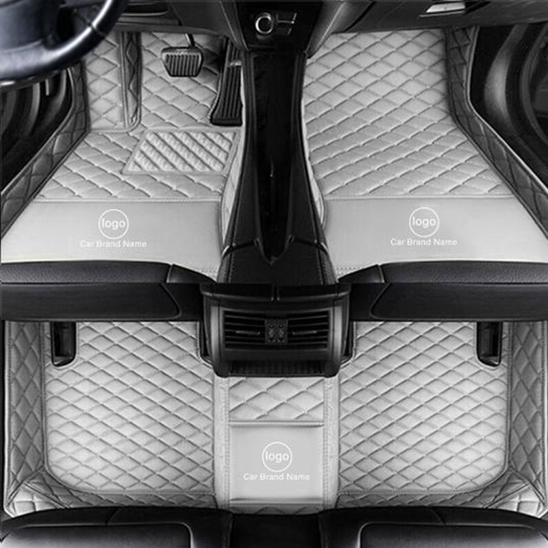 Accesorios de Interior Alfombrilla Universal para Auto Delante y Detrás 4PCS Alfombrilla de PVC con Casco de Aluminio