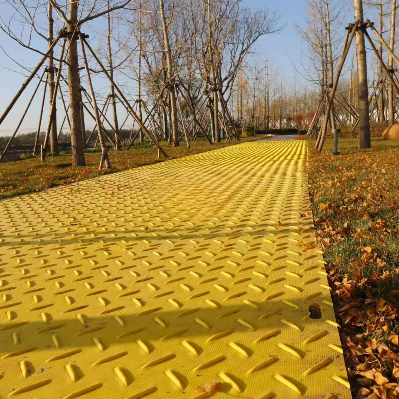 Panel de protección de suelo de HDPE de alta resistencia, antideslizante, para uso temporal en construcción de grúas