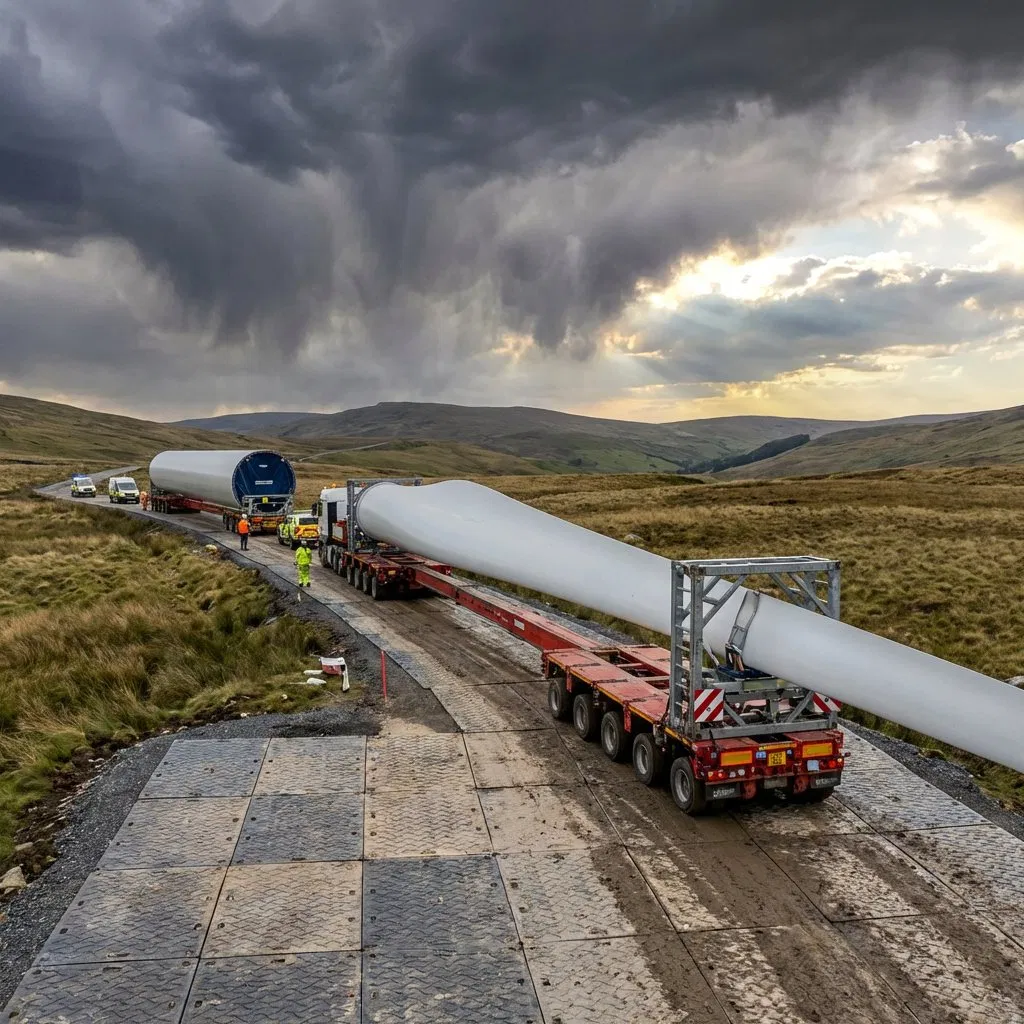 Mats de construcción temporales de PE UHMWPE flexibles y de alta resistencia para protección del césped y acceso de camiones