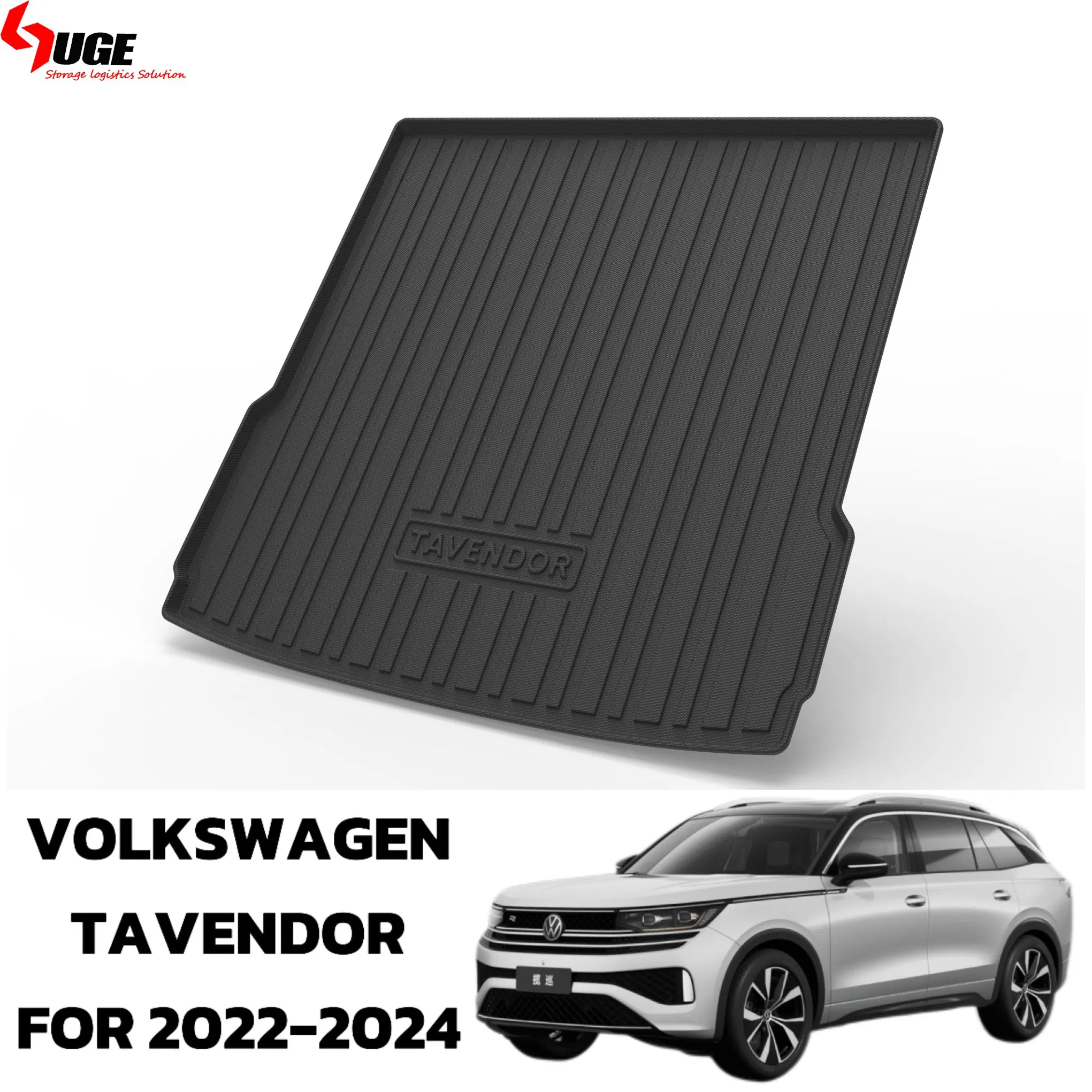 Alfombrilla de maletero antideslizante de TPE premium 3D/4D para Volkswagen Tavendor