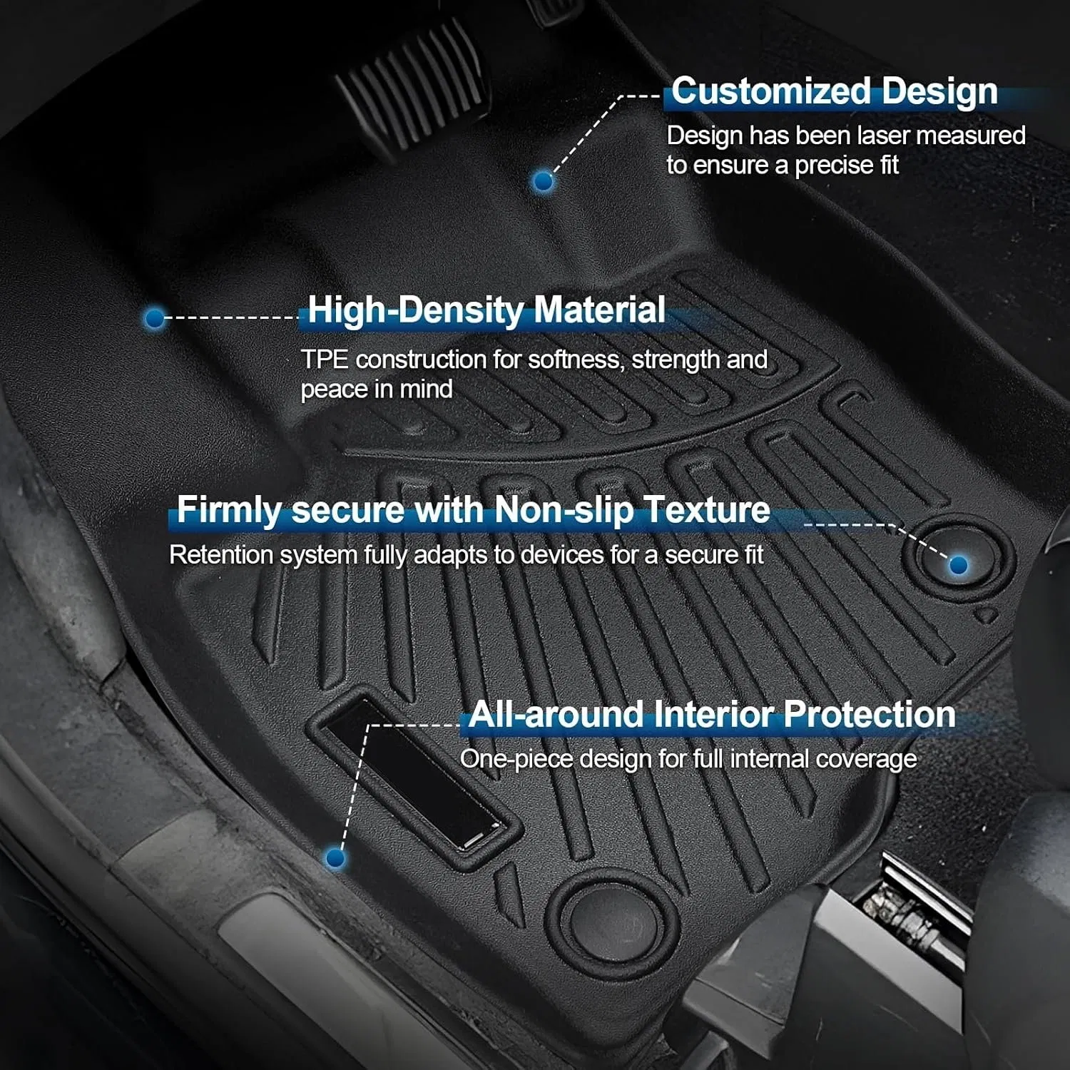 Alfombrillas de coche de TPE ecológicas y no tóxicas para Ford Edge