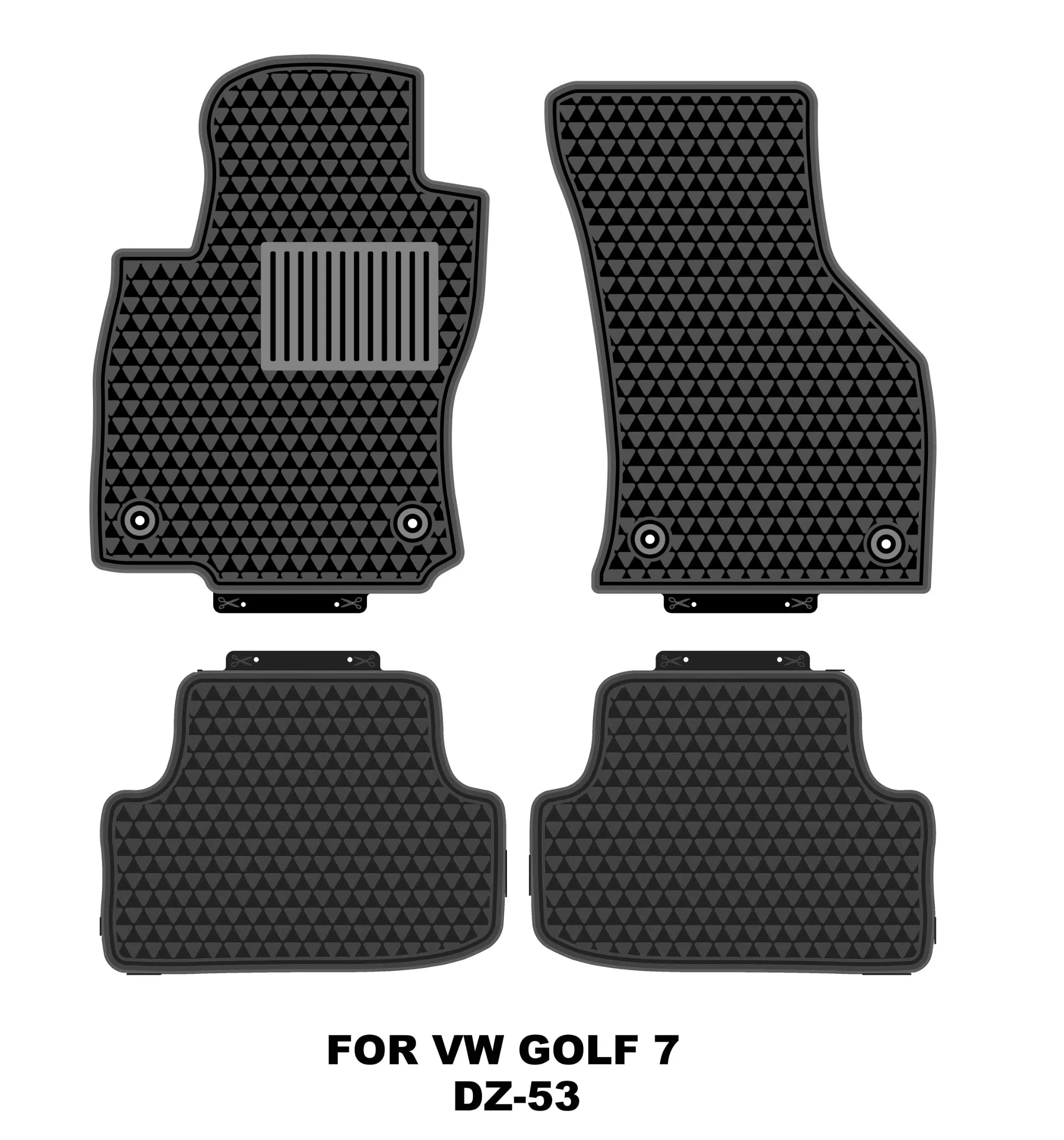 Alfombrillas de coche a medida, antideslizantes, impermeables, adecuadas para VW Golf 7