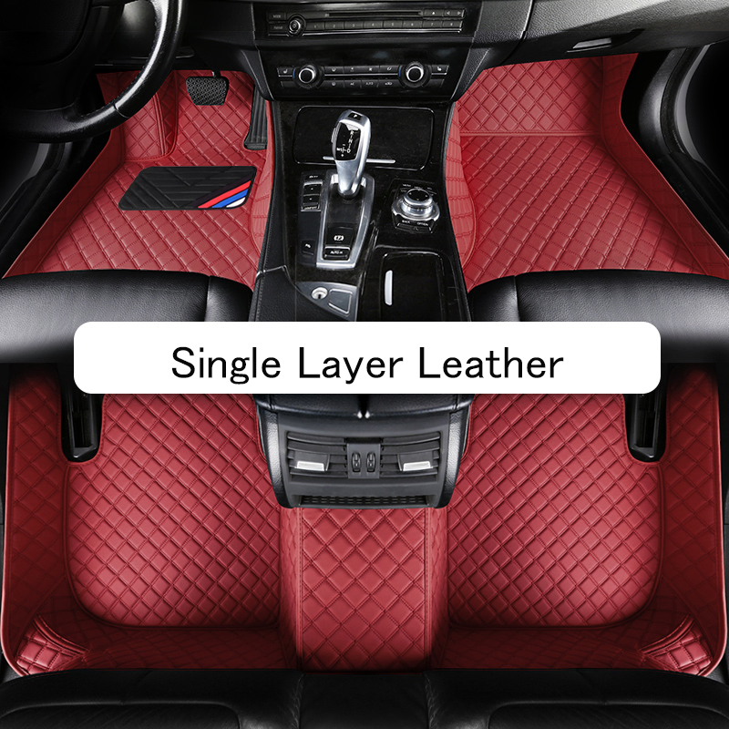 Alfombrillas de coche de lujo de cuero para VW Volkswagen Touareg Deluxe 2011-2018 impermeables y antideslizantes