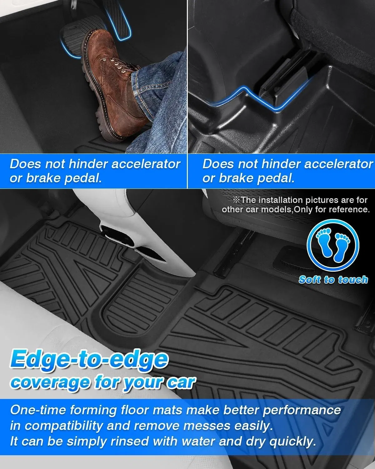 Modelos Universales Usables Nuevo Estilo Alfombrillas de Piso TPE para Chery Tiggo 7 Plus