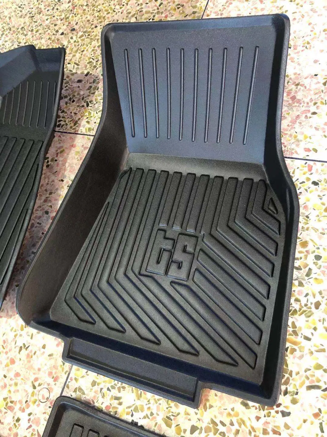 Juego de Alfombrillas de Coche Ecológicas de TPE de Ajuste Universal Negro 3D