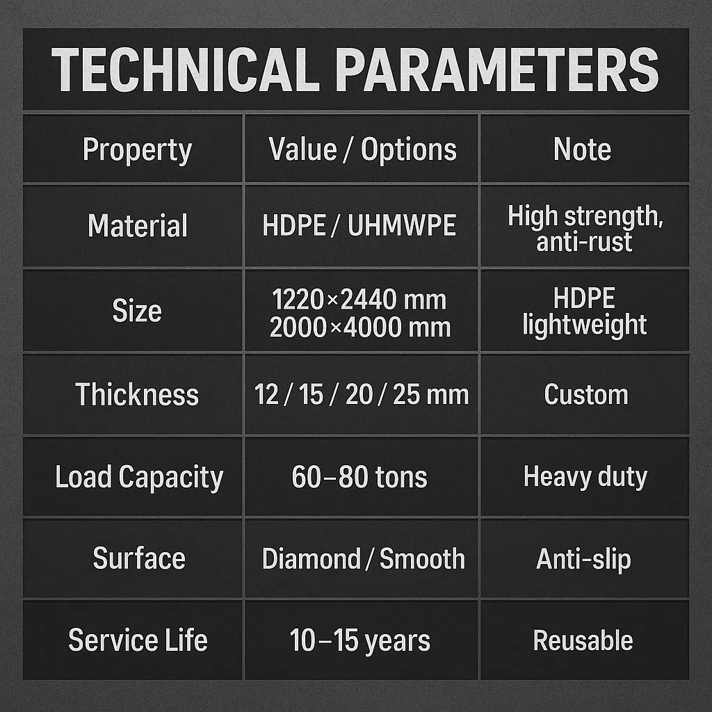 Especificaciones Ground Mat
