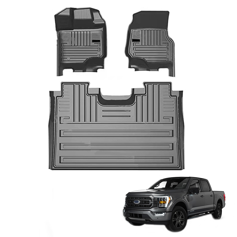 4X4 Alfombrilla Antideslizante Impermeable para Coche 3D Alfombrilla de Piso de TPE para Puerta de Ford F-150 2021