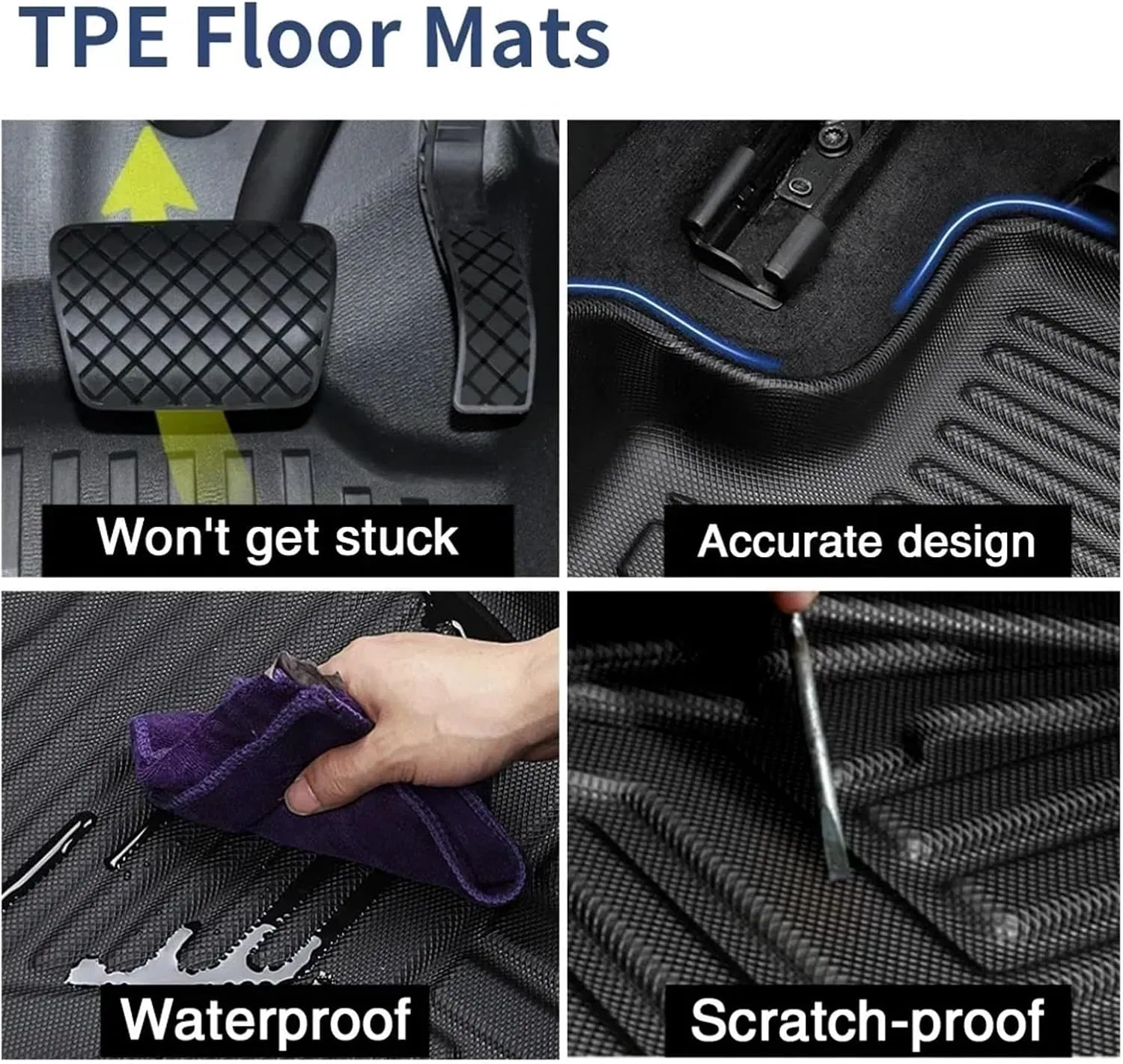 Alfombrillas de coche TPE premium para todas las condiciones climáticas para Volkswagen C-Trek