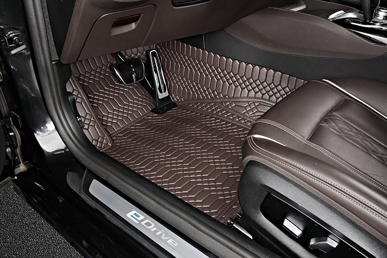 Accesorios de Coche para Mujeres Alfombrilla de Coche de PU de Cuero/PVC Antideslizante Hecha a Mano y Ecológica 5D/6D/7D
