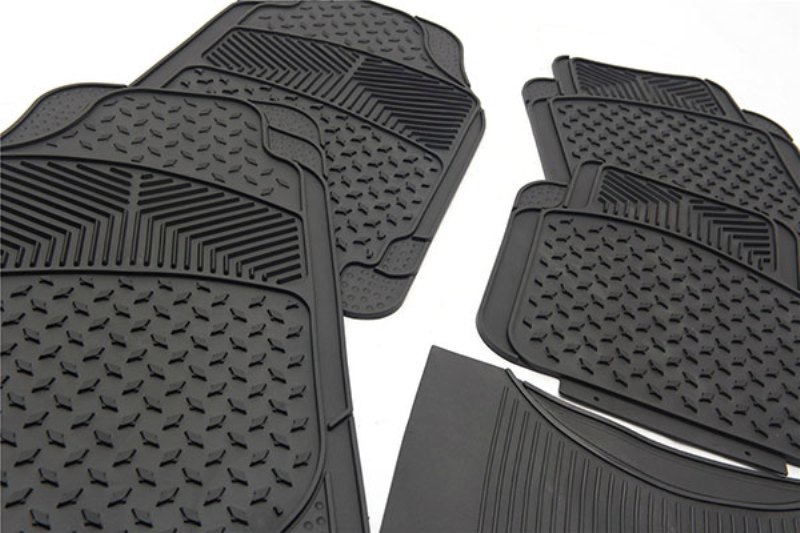 Mats de Piso de Goma Universal para Automóviles 4PCS-All Protección contra el Clima - Ajuste Semi Personalizable Recortable
