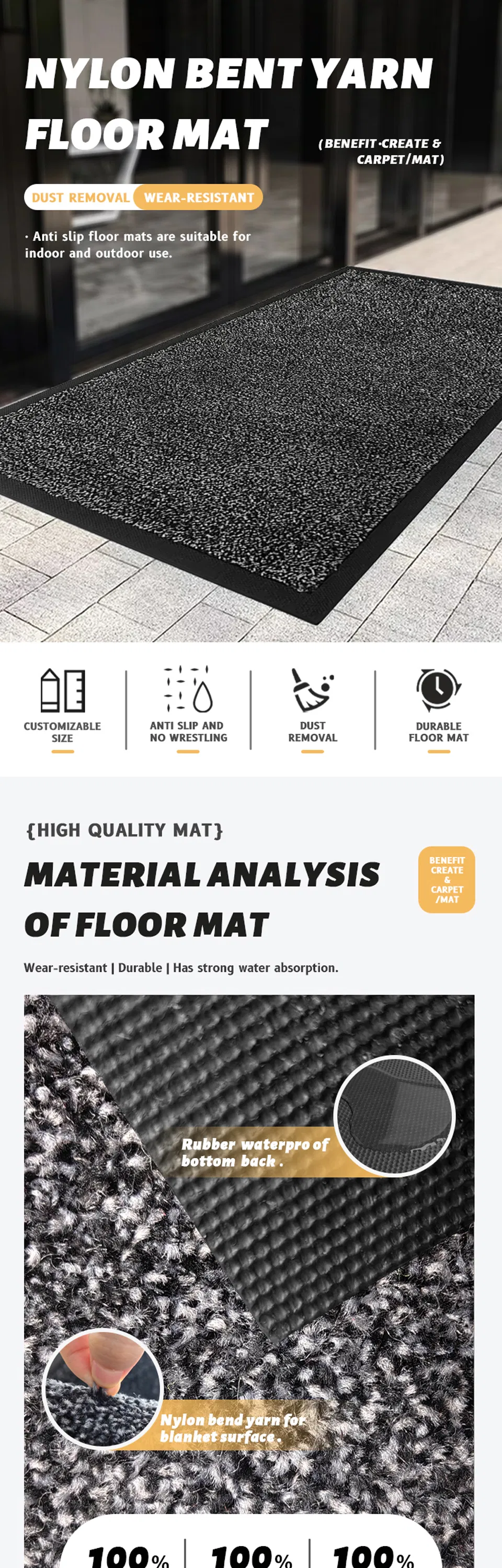 Alfombra de nylon rizado
