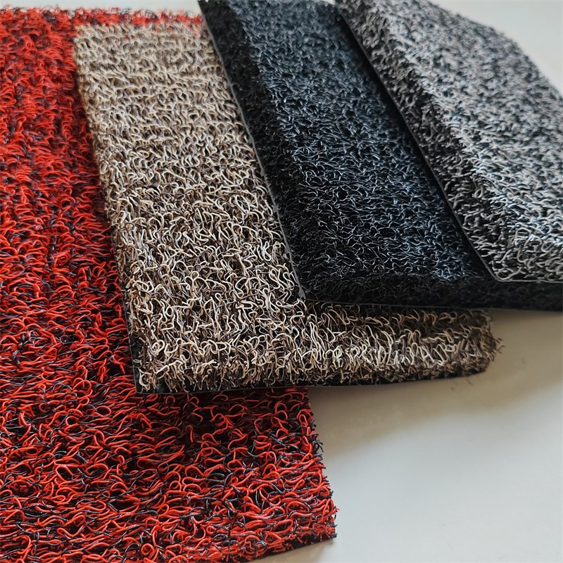 Alfombra de entrada de PVC ecológica con respaldo de picos, alfombra de bobina de PVC para coche