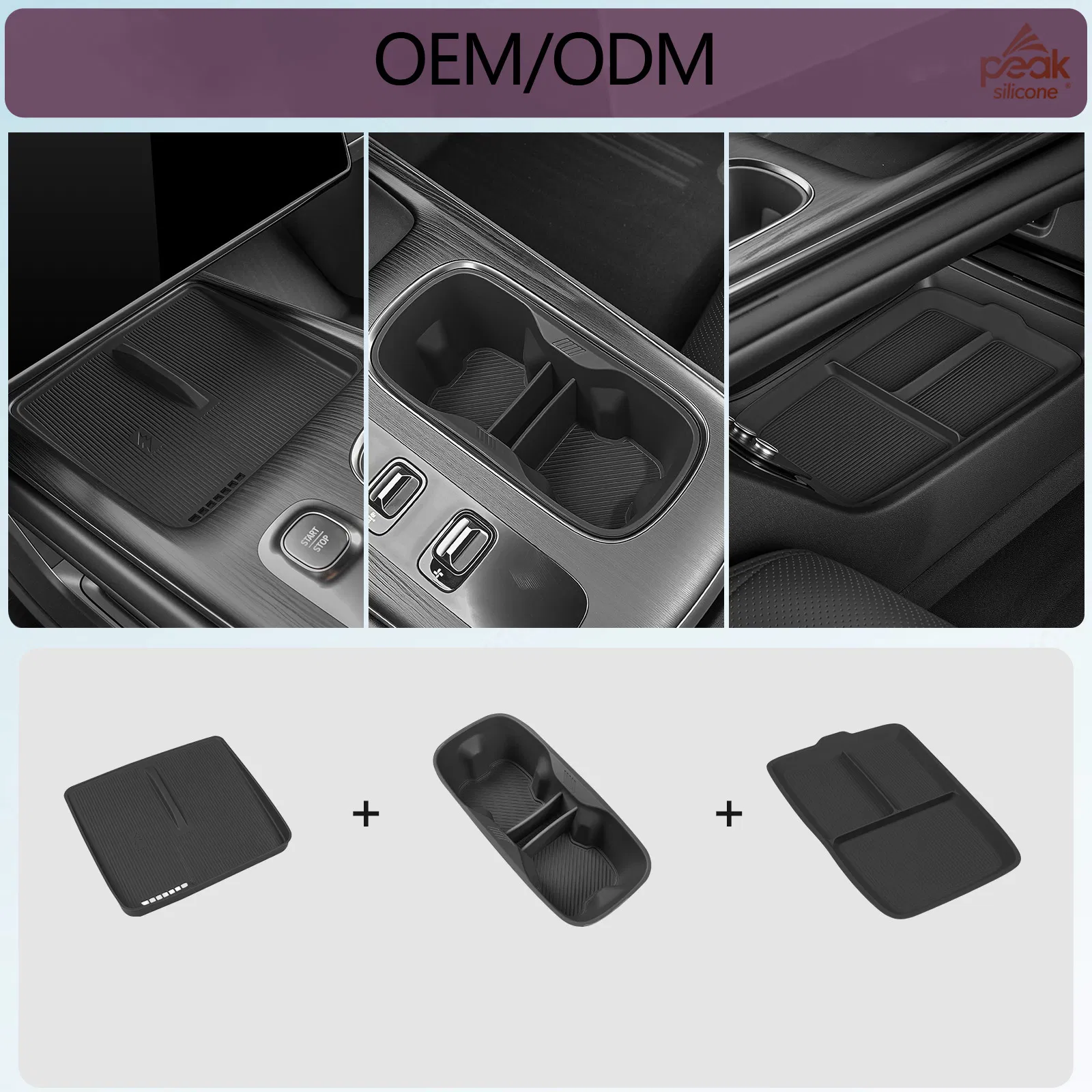 Mats de coche personalizados OEM ODM de goma impermeables antideslizantes, fáciles de limpiar, duraderos, accesorios para coches que se adaptan a los mats de coche