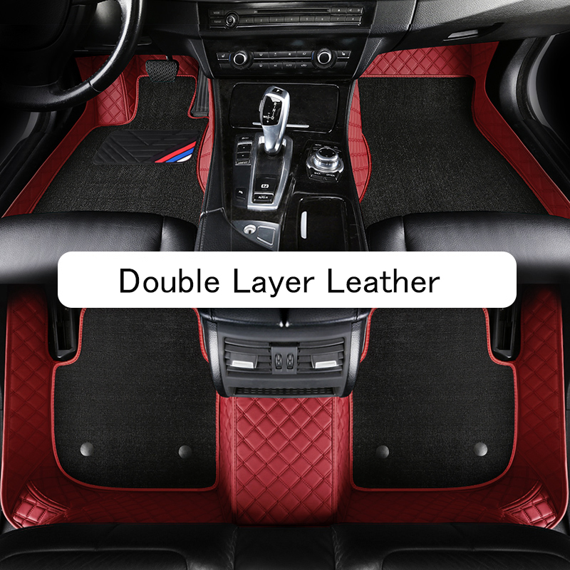 Alfombrillas de coche de lujo de cuero para VW Volkswagen Touareg Deluxe 2011-2018 impermeables y antideslizantes