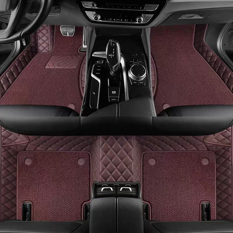 Alfombrillas de coche diseñadas especialmente, asiento del conductor, asiento del pasajero, cojín del asiento trasero, cuero personalizado de cobertura completa